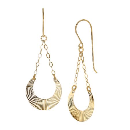 Horseshoe Drop Chain Earrings