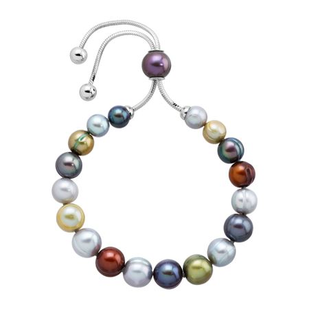 7-10 mm Multi Pearl Bolo Bracelet with Slider