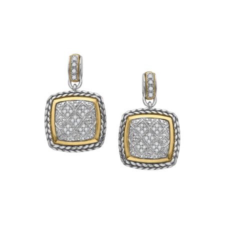 1/4 ct Diamond Cable Drop Earrings