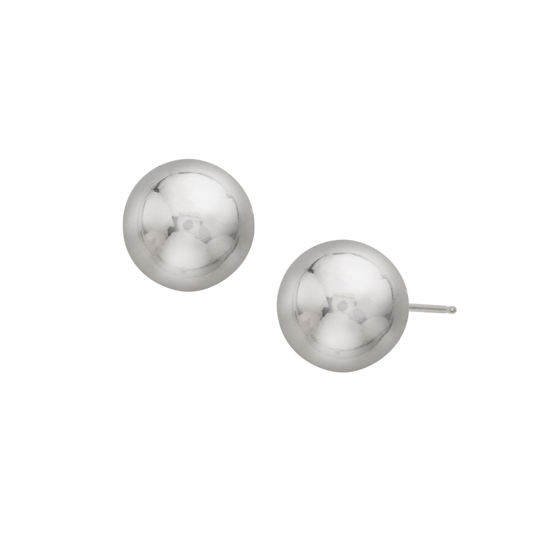 Eternity Gold Ball Stud Earrings In 10k White Ball Stud Earrings