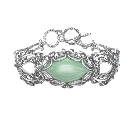 Carolyn Pollack Variscite Openwork Toggle Bracelet In Sterling Variscite Openwork Toggle Bracelet