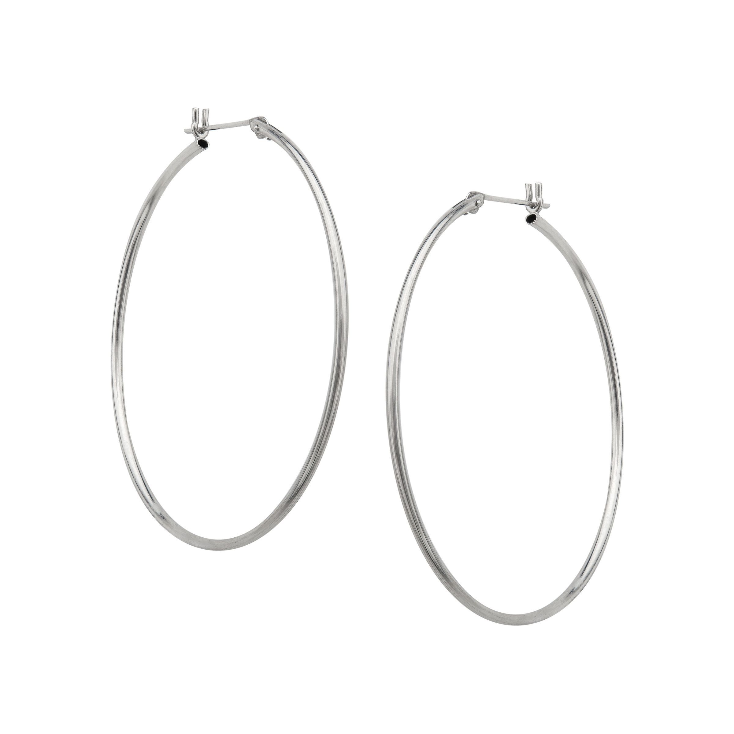 Just Gold Small Hoop Earrings In 14k White 27657504385 Ebay Just Gold Small Hoop Earrings In 14k White