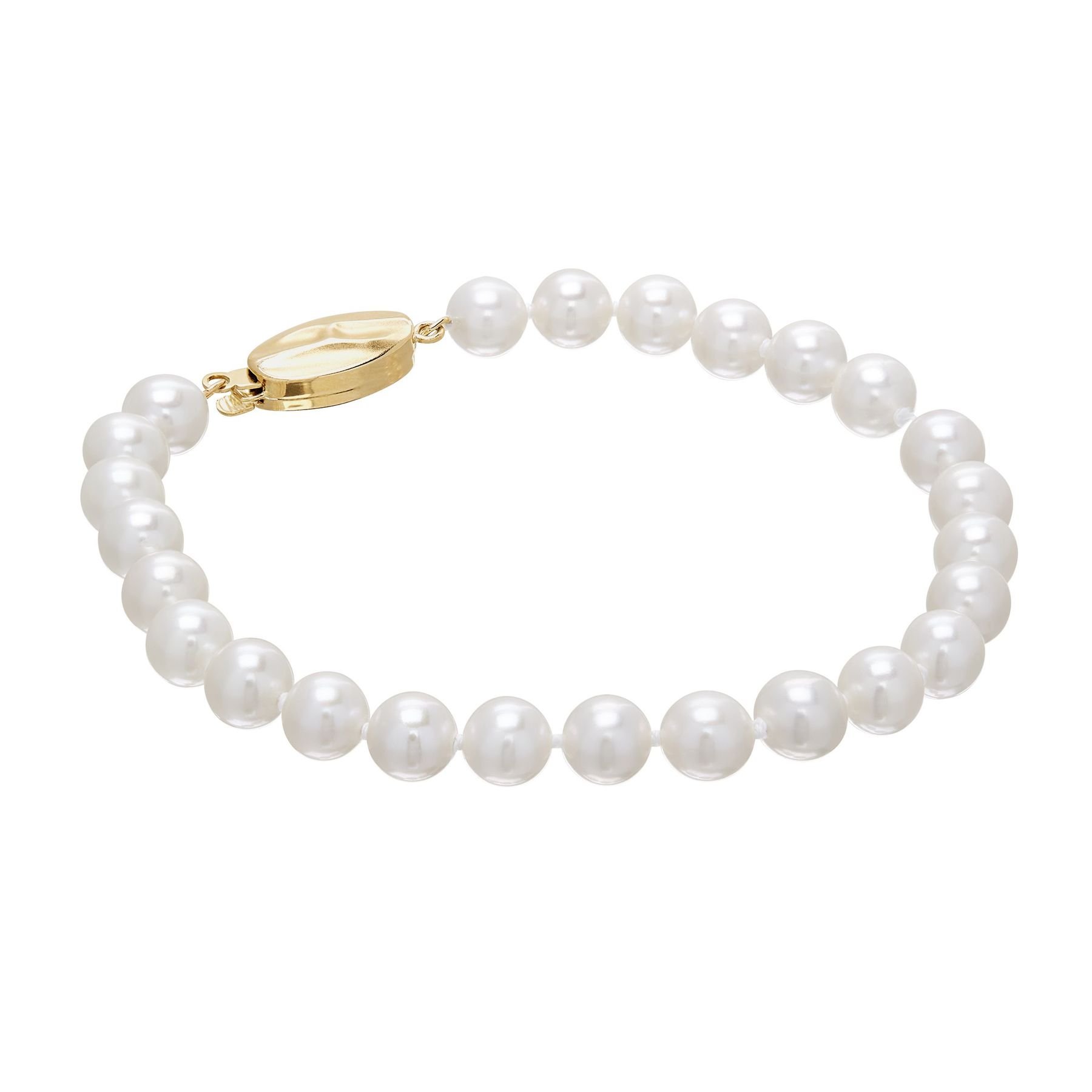 Honora 7 8 Mm Freshwater Pearl Bracelet In 14k Gold 7 8 Mm Pearl Bracelet