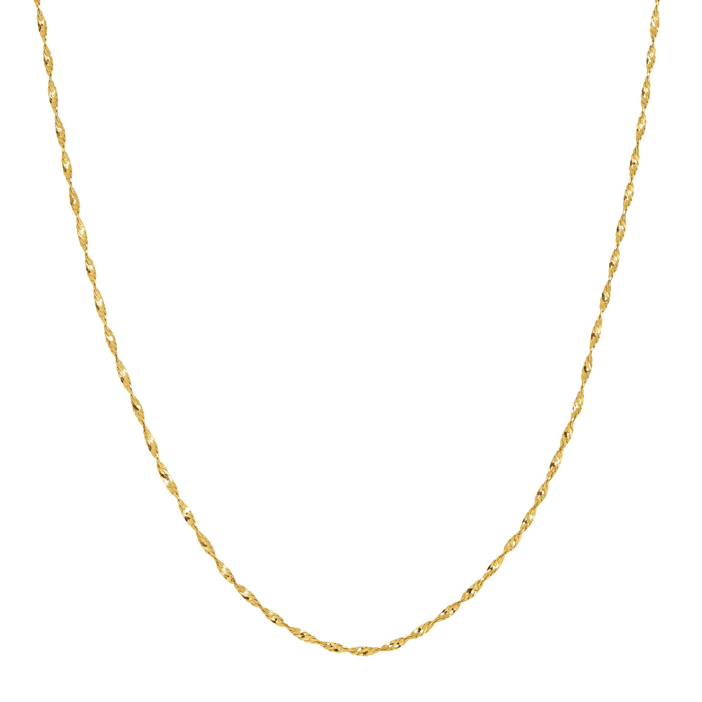 Eternity Gold Twisted Herringbone Chain Necklace in 10K Gold eBay