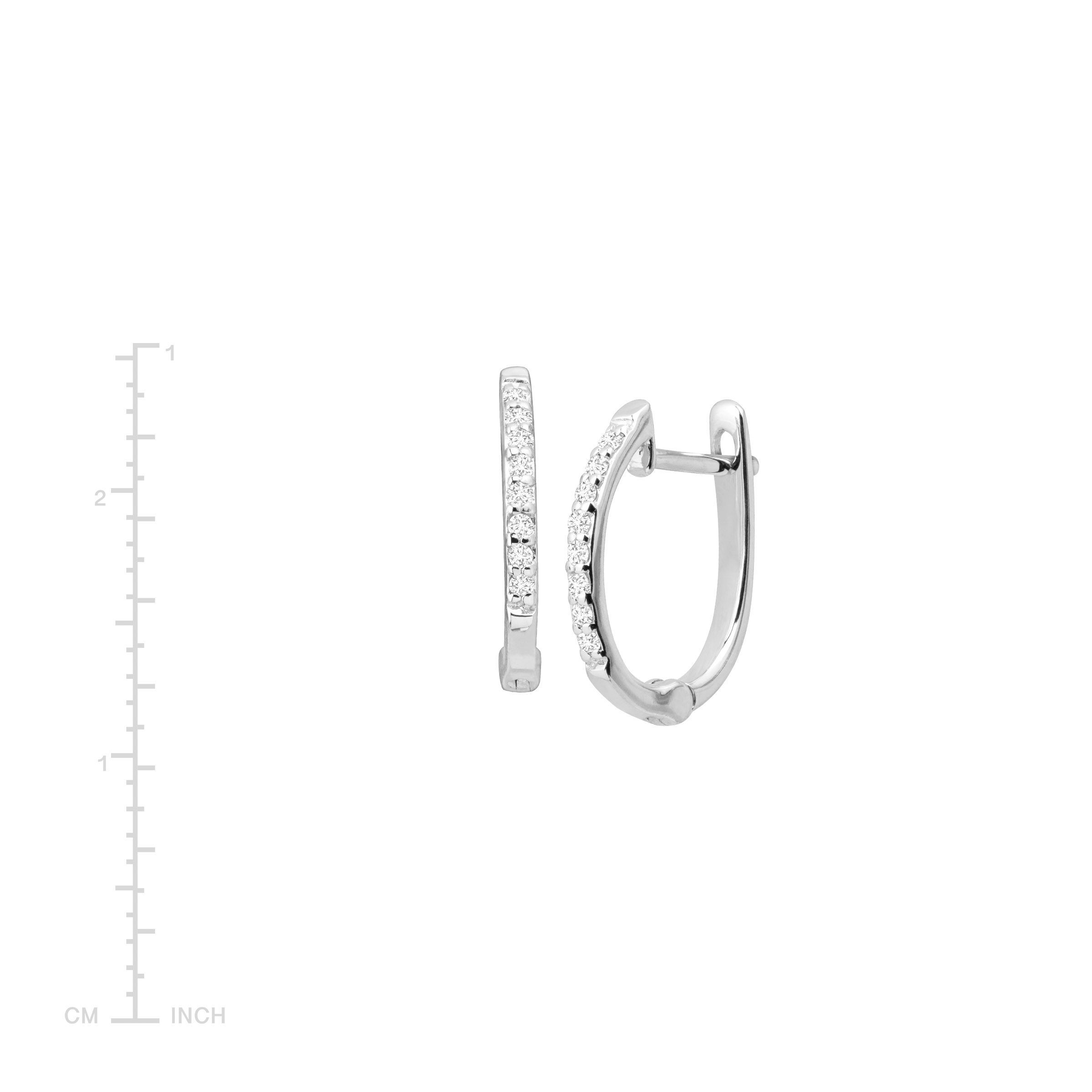 Huggie Hoop Earrings With Diamonds In 14k White Gold 742323120842 Ebay Details About Huggie Hoop Earrings With Diamonds In 14k White Gold