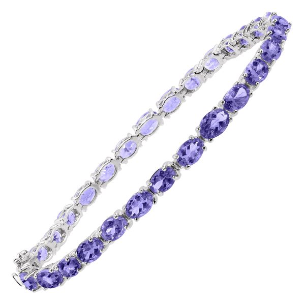 13 ct Natural Tanzanite Tennis Bracelet in Sterling Silver 13 ct