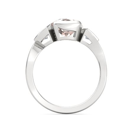 Cushion-Cut Hurricane Ring with Trillion-Cut Accents