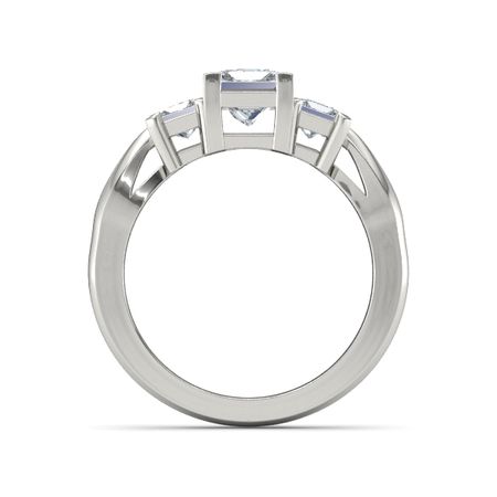 Princess Diamond 14k White Gold Ring With Ariel Gemvara Ariel Ring
