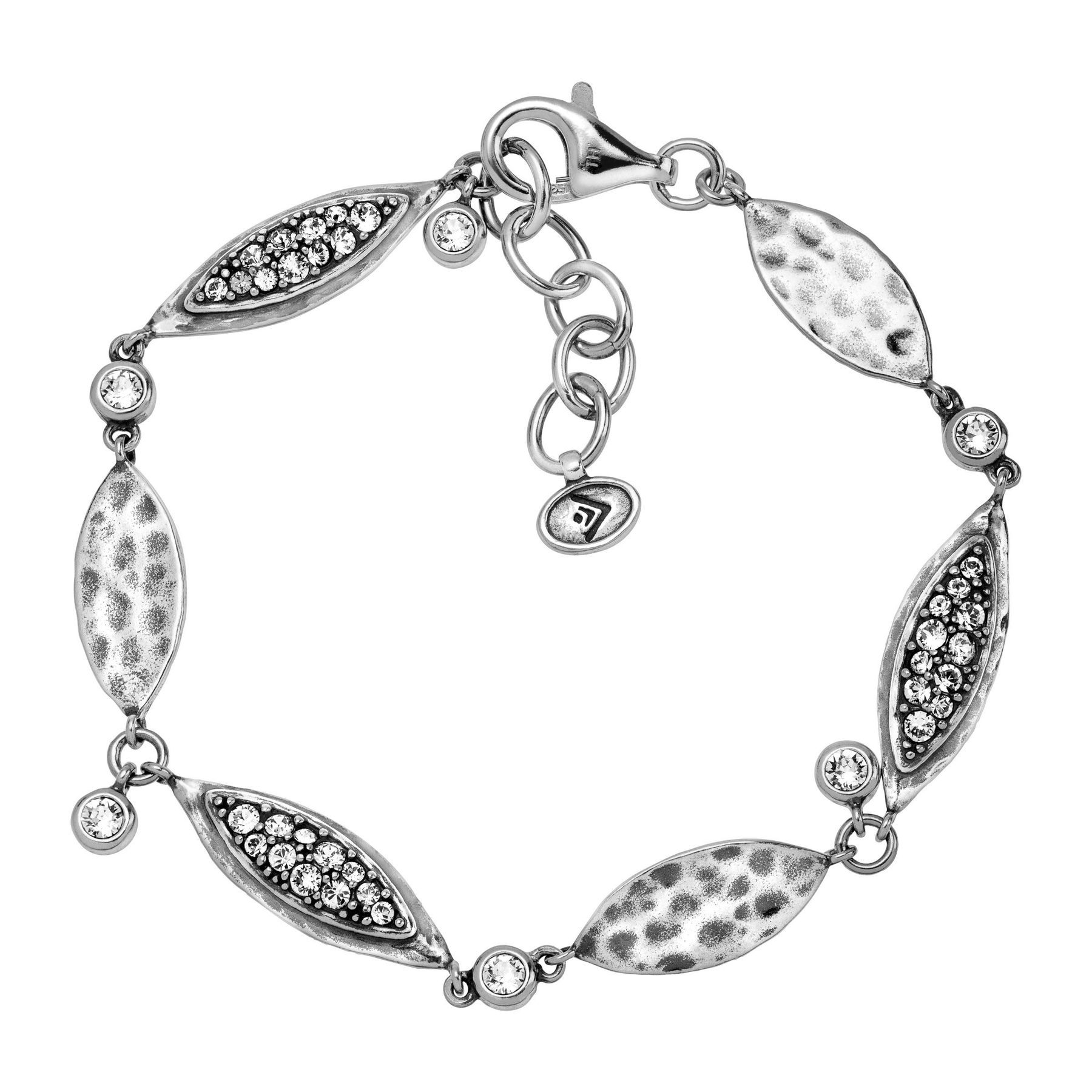 Silpada Icy Elements Link Bracelet With Swarovski Crystals In Icy Elements Link Bracelet