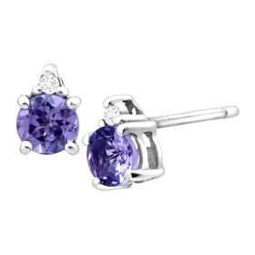 Tanzanite Earrings Jewelry 1 3 Ct Tanzanite Stud Earrings With Diamonds