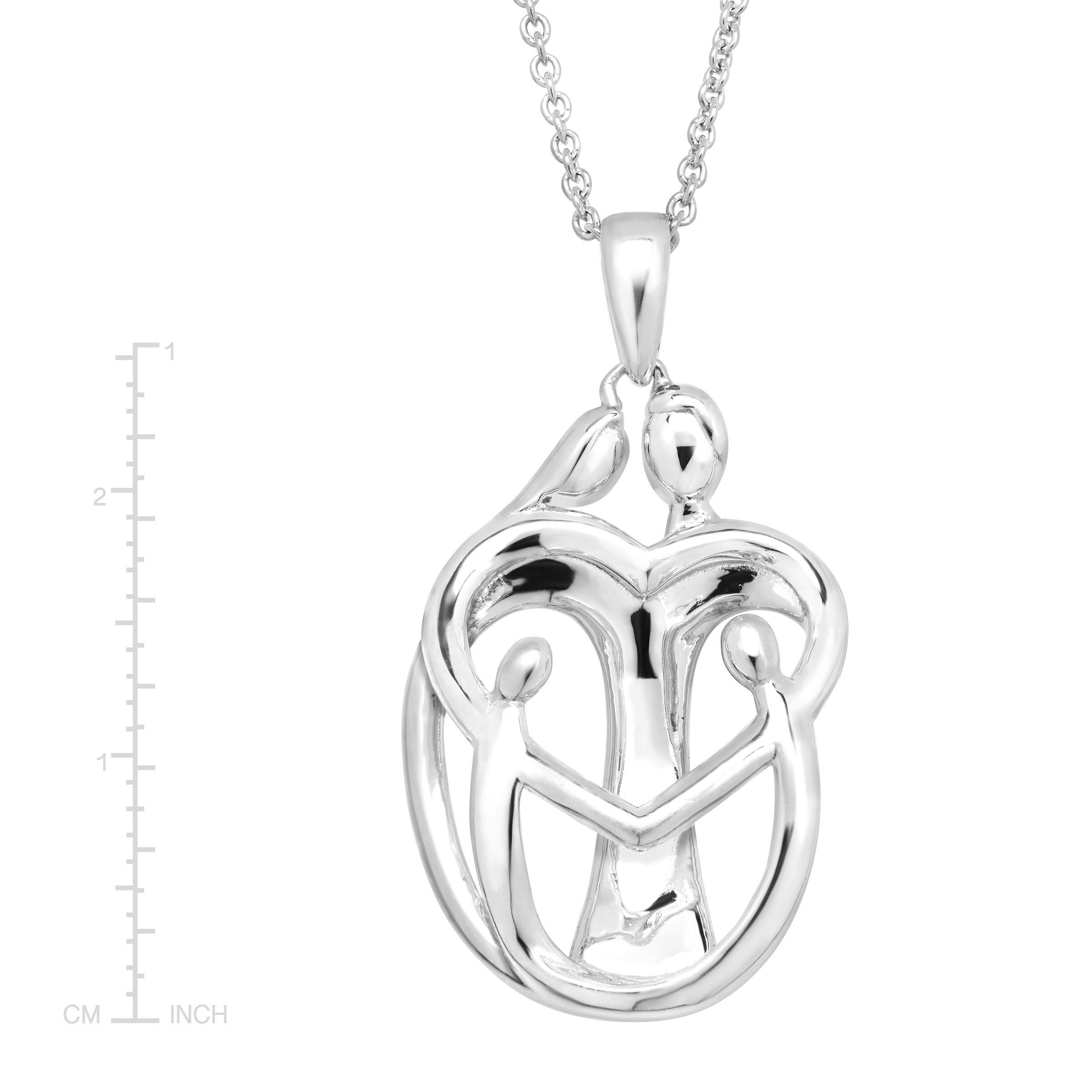 Parents /& Children Family Pendant in Sterling Silver