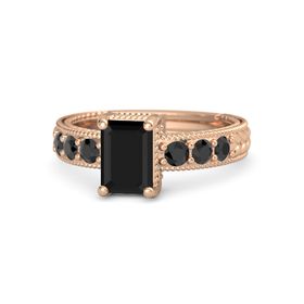 Rose Gold Black Onyx Rings Gemvara