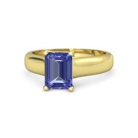 Sleek Emerald-Cut Solitaire Ring