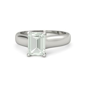 Sleek Emerald-Cut Solitaire Ring