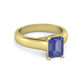 Sleek Emerald-Cut Solitaire Ring