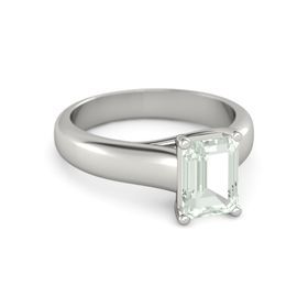 Sleek Emerald-Cut Solitaire Ring