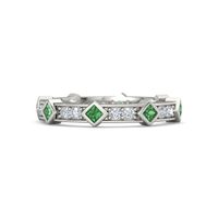 Emerald Wedding Rings Bands Gemvara Princess In The Round Ring