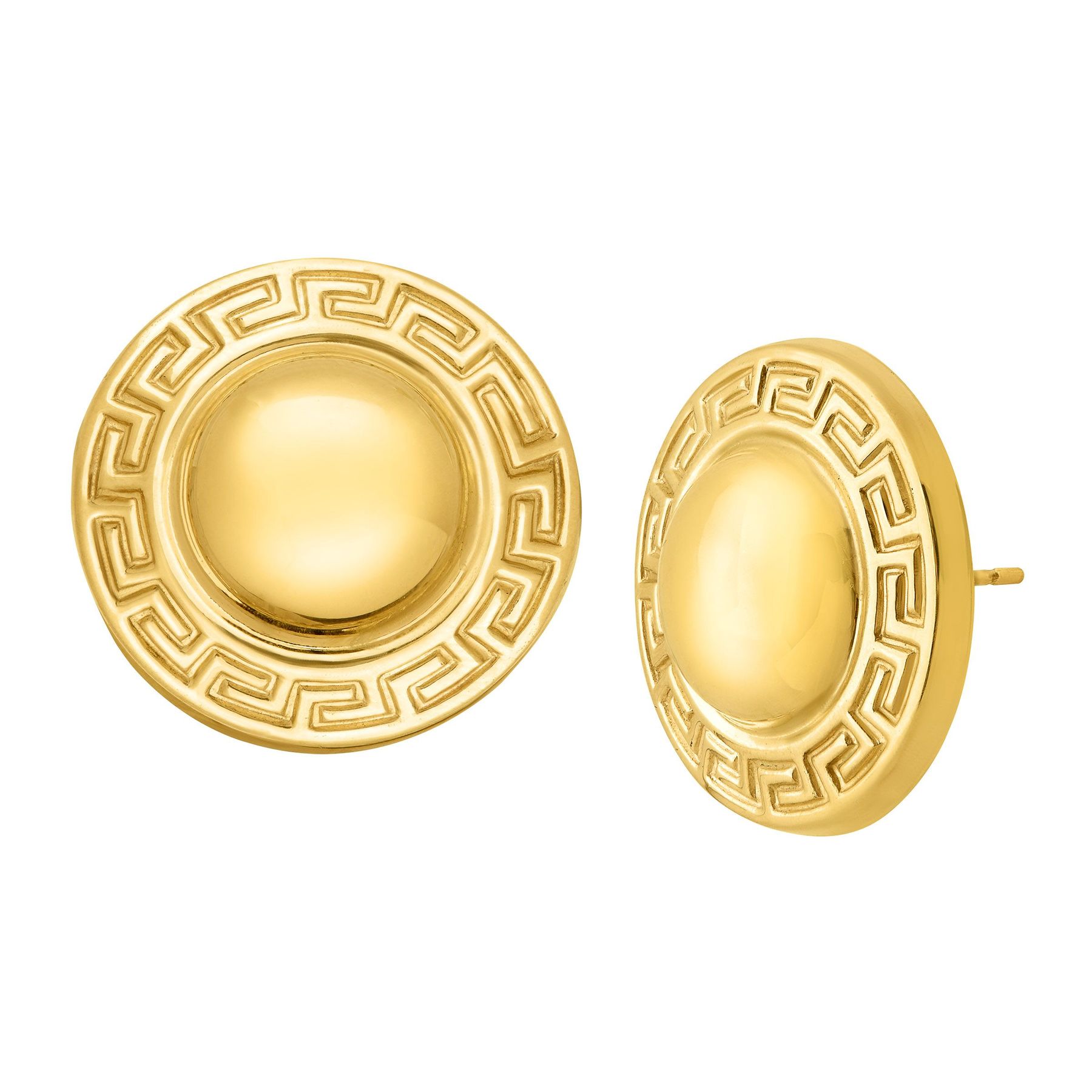 Eternity Gold Greek Key Stud Earrings In 14k Greek Key Stud Earrings
