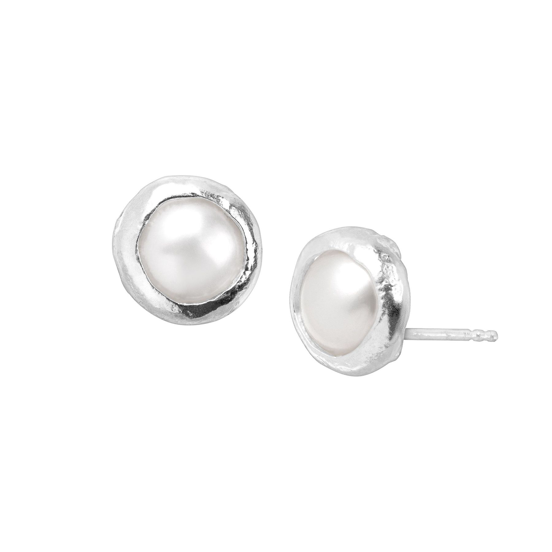 Silpada June Celebration Collection 8 Mm Freshwater Pearl Stud Earrings In Sterling Silver Silpada June Celebration Collection 8 Mm Freshwater Pearl Stud Earrings In Sterling Silver