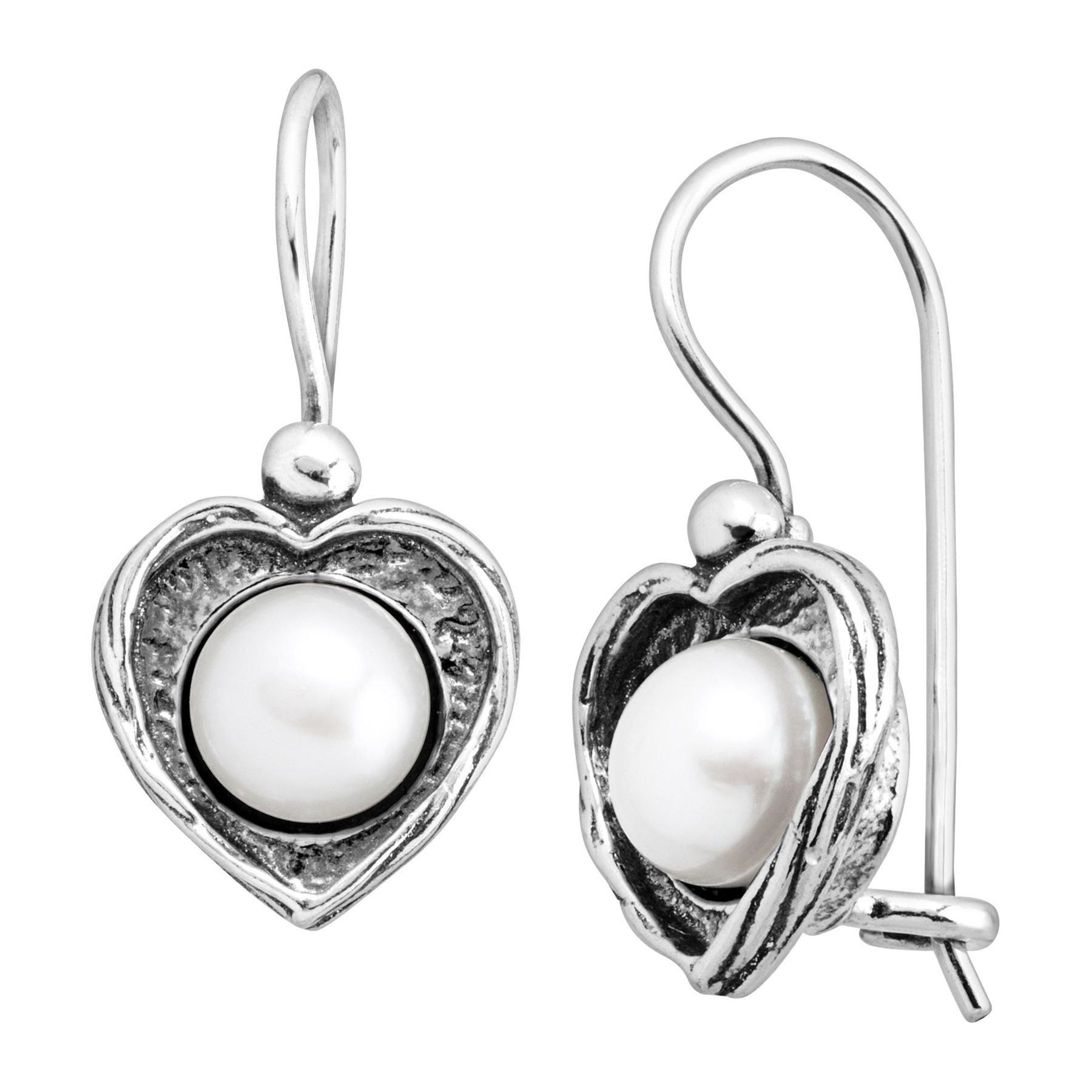 Silpada Forever Fearless 6 5 7 Mm Freshwater Pearl Heart Earrings Forever Fearless Earrings