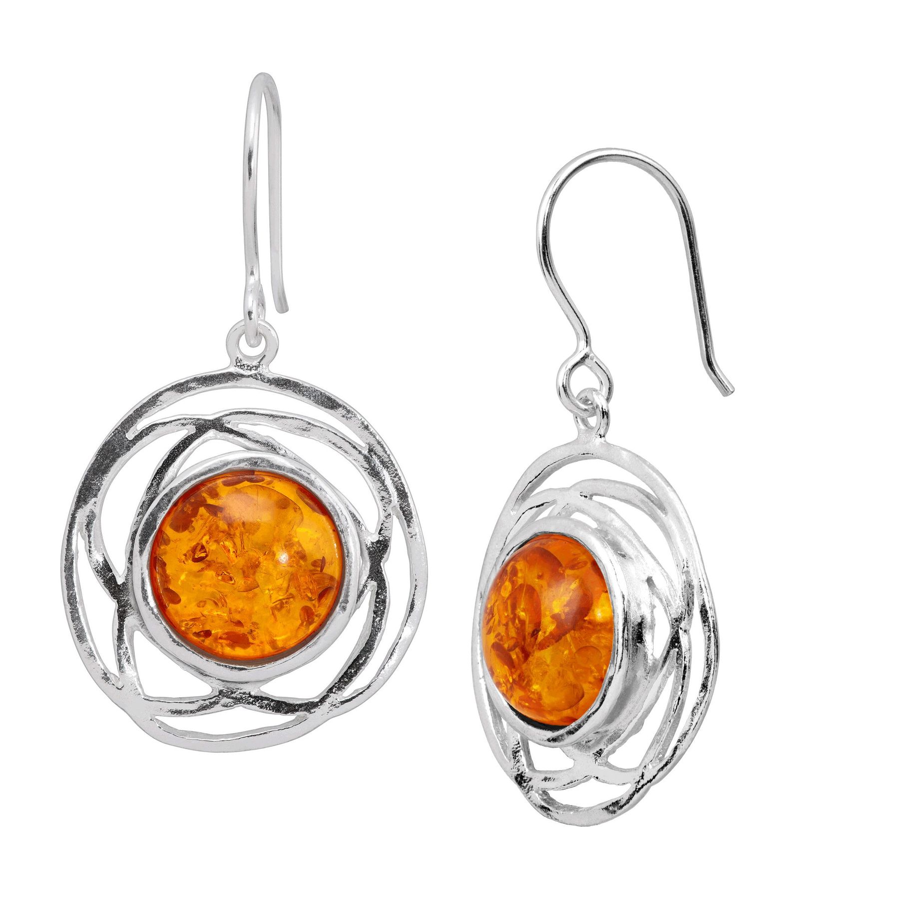 Silpada Chanterelle 3 Ct Natural Amber Drop Earrings In Sterling Chanterelle Drop Earrings