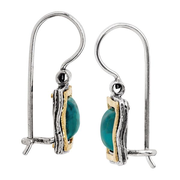 Silpada 'Emerald Lake' Compressed Turquoise Drop Earrings in Sterling