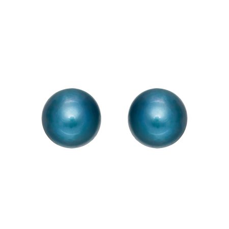 Honora 5 6 Mm Teal Freshwater Pearl Stud Earrings In Sterling 5 6 Mm Teal Pearl Stud Earrings