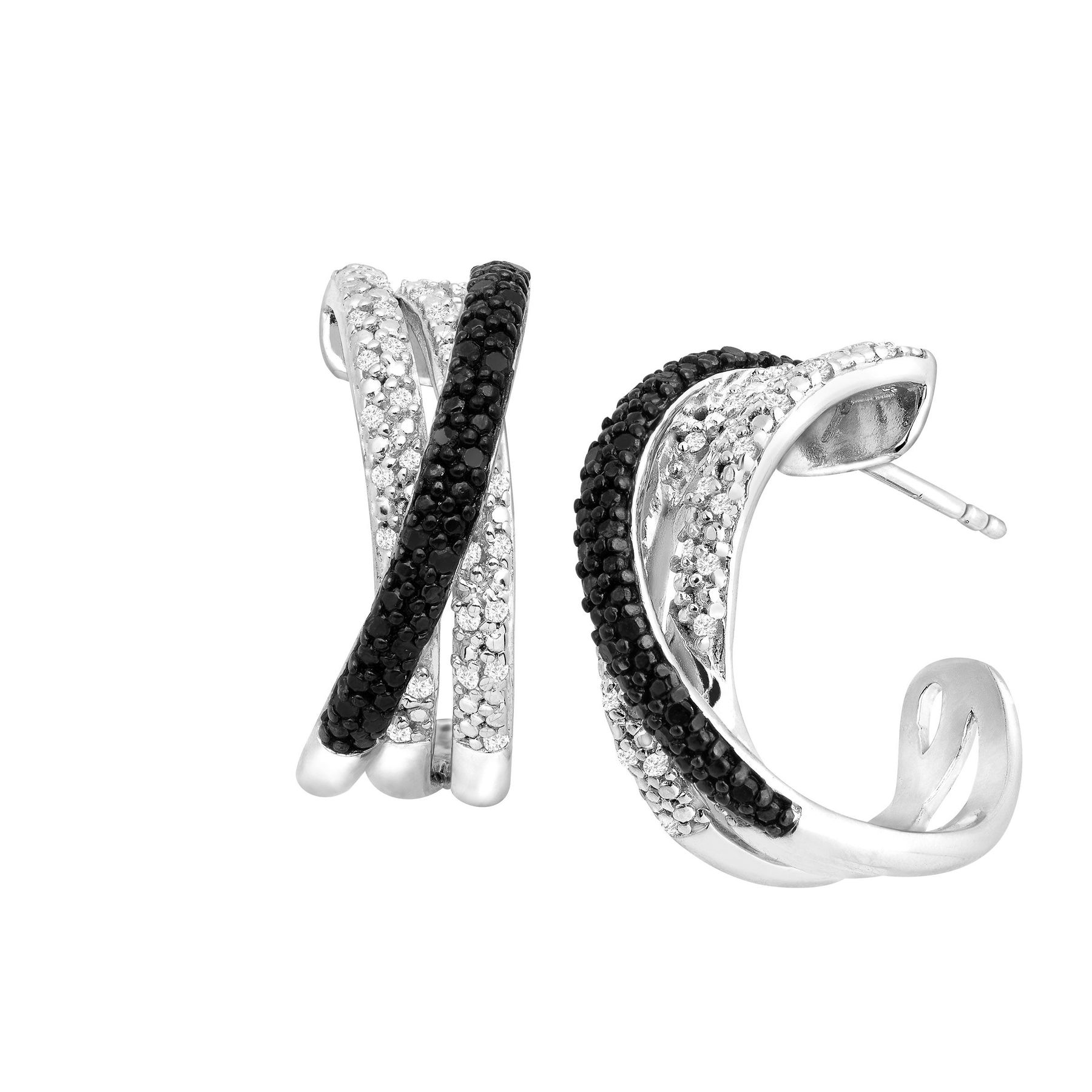 1 3 Carat Diamond Twist Hoop Earrings In Sterling Silver 2ct Thin 1 3 Carat Diamond Twist Hoop Earrings In Sterling Silver I Want Some