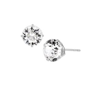 Round Cubic Zirconia Earrings Cut 6 5 Mm Swarovski Zirconia Stud Earrings