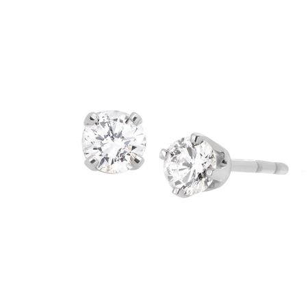 1 5 Ct Diamond Stud Earrings In 10k White Gold 1 5 Ct Diamond Stud Earrings