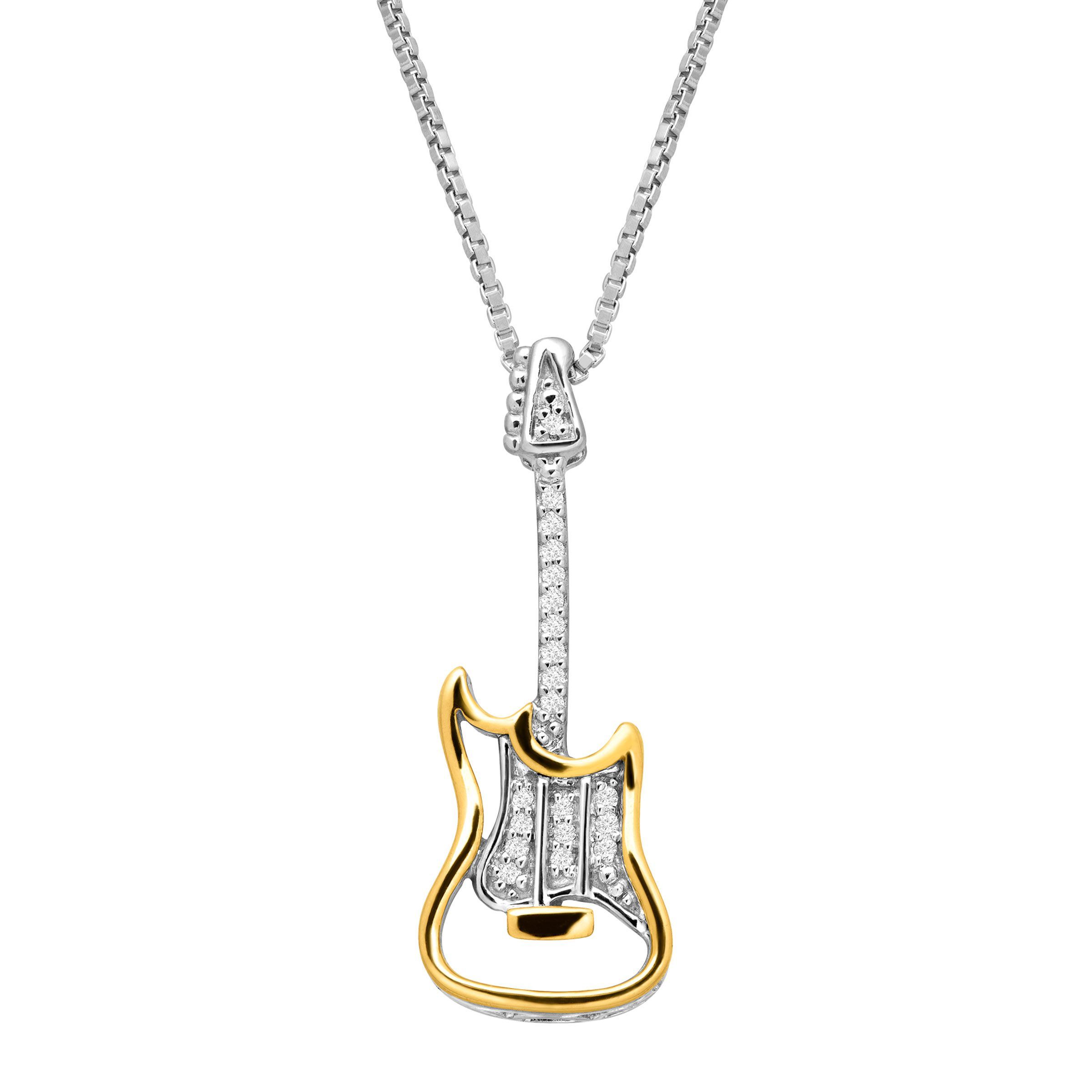 Electric Guitar Pendant With Diamonds In Sterling Silver 14k Gold Details About Electric Guitar Pendant With Diamonds In Sterling Silver 14k Gold