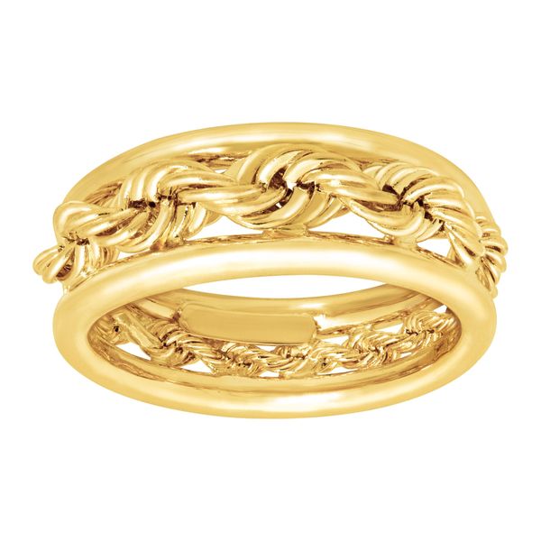 Eternity Gold Rope Band Ring in 14K Gold Rope Band Ring