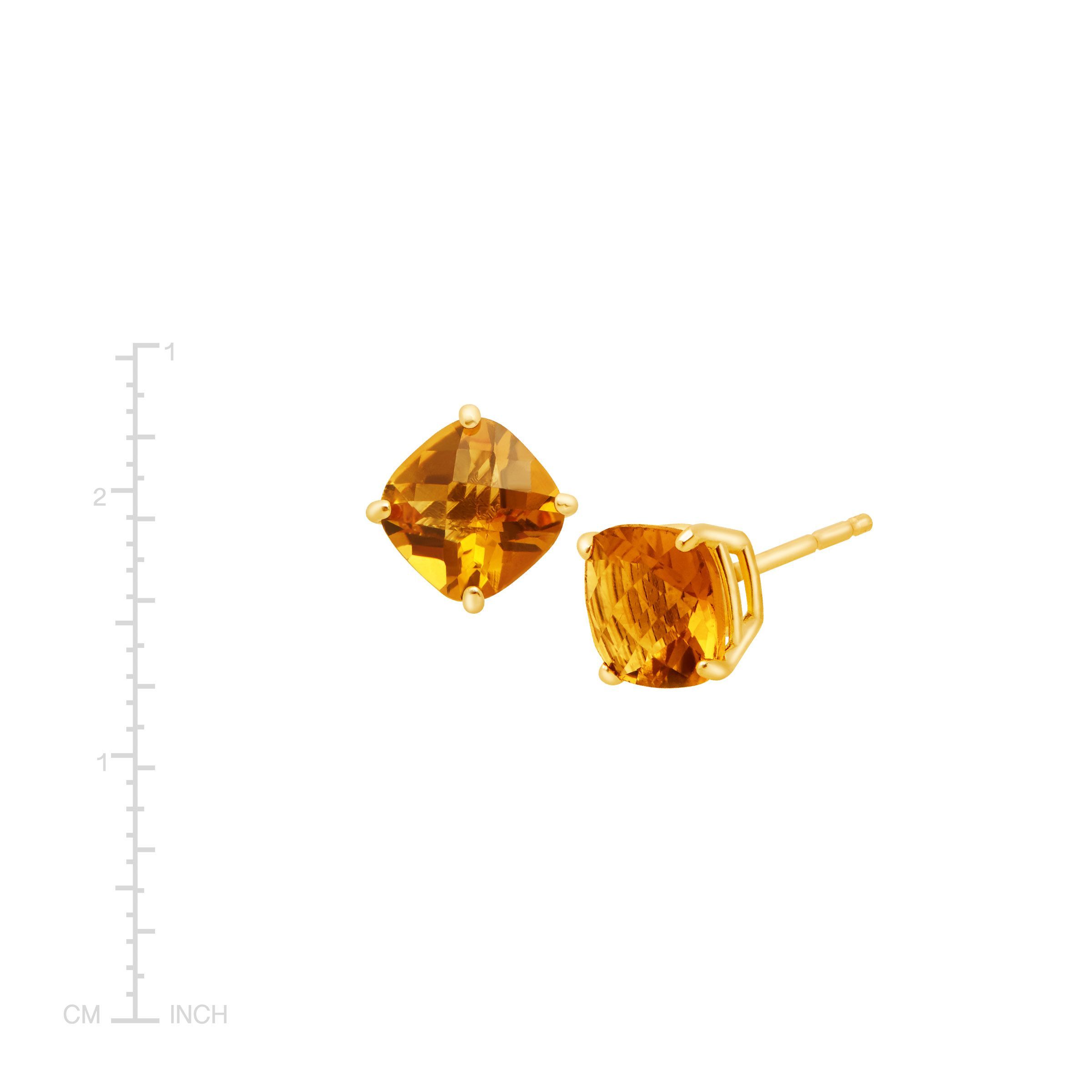 1 5 Ct Cushion Cut Natural Citrine Stud Earrings In 14k Gold Details About 1 5 Ct Cushion Cut Natural Citrine Stud Earrings In 14k Gold