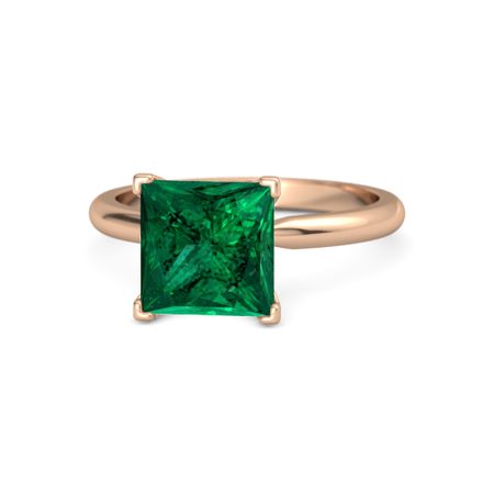 Ideas For Emerald Cut Princess Cut Rose Gold Engagement Rings