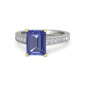 Emerald-Cut Flora Ring (9mm gem)