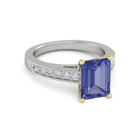Emerald-Cut Flora Ring (9mm gem)