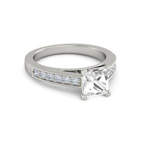 Princess-Cut Flora Ring (6mm gem)