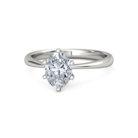 Oval Diamond 14k White Gold Ring Elisia Ring Gemvara