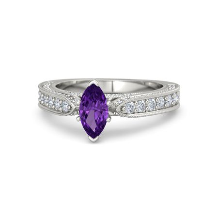 marquise amethyst ring