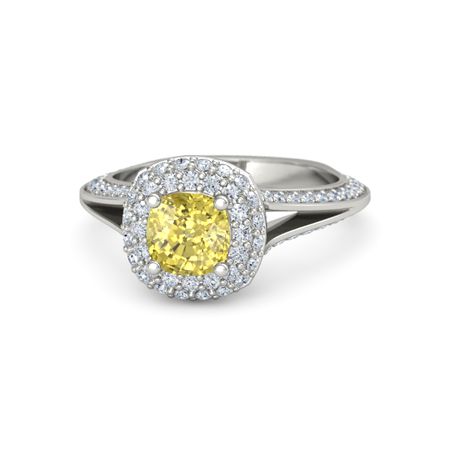 engagement ring yellow stone