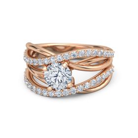 Wrap Solitaire Pave Ring