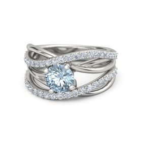 Wrap Solitaire Pave Ring