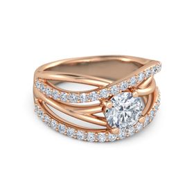 Wrap Solitaire Pave Ring