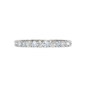 white sapphire band rings