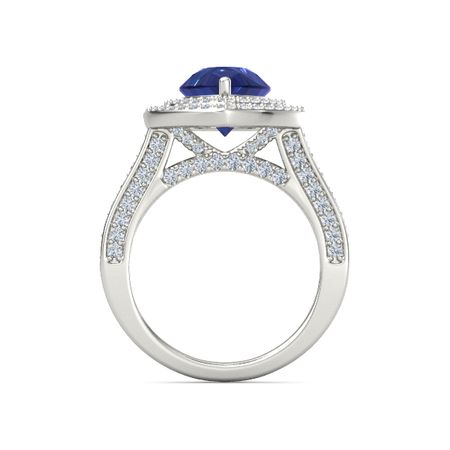 14kt Gold Lab Sapphire and Diamond 6x4mm Pear Pear Bowtie Ring 14kt Gold Lab Sapphire and Diamond 6x4mm Pear Pear Bowtie Ring