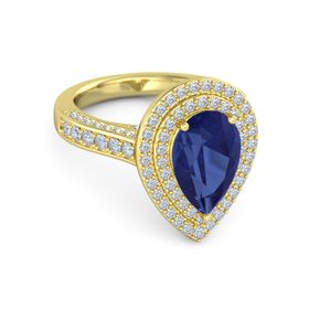 Moments Pear Shaped Double Halo Ring