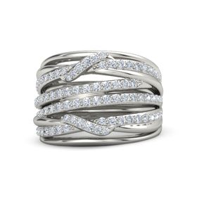 Wrap Large Pave Twist Ring