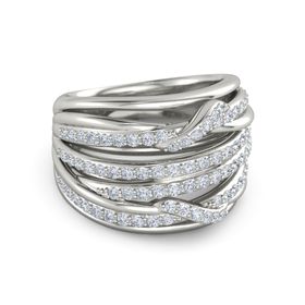 Wrap Large Pave Twist Ring