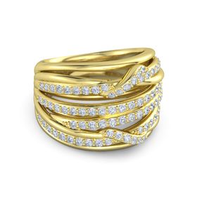 Wrap Large Pave Twist Ring