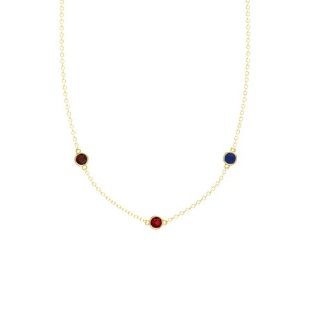 Round Ruby 14K Yellow Gold Pendant with 
